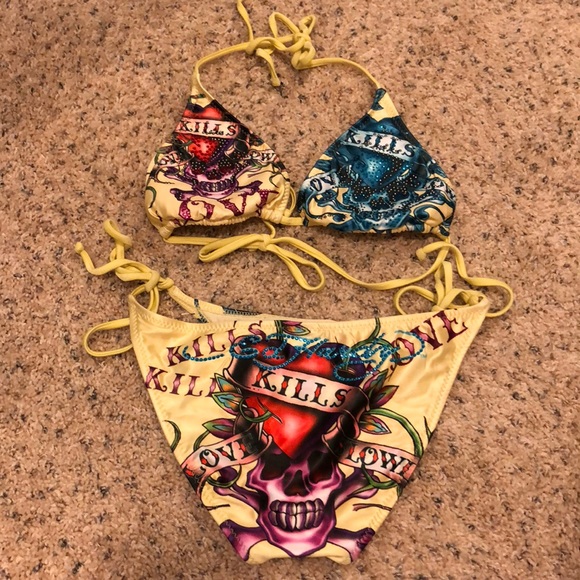Ed Hardy Other - NWOT Ed Hardy Love Kills Bikini